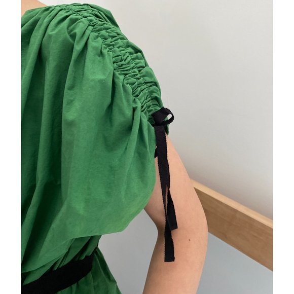 Lanvin Green Cotton Poplin Blouse, size 38 (fits like a size 2) ** AS IS ** - Picture 7 of 10